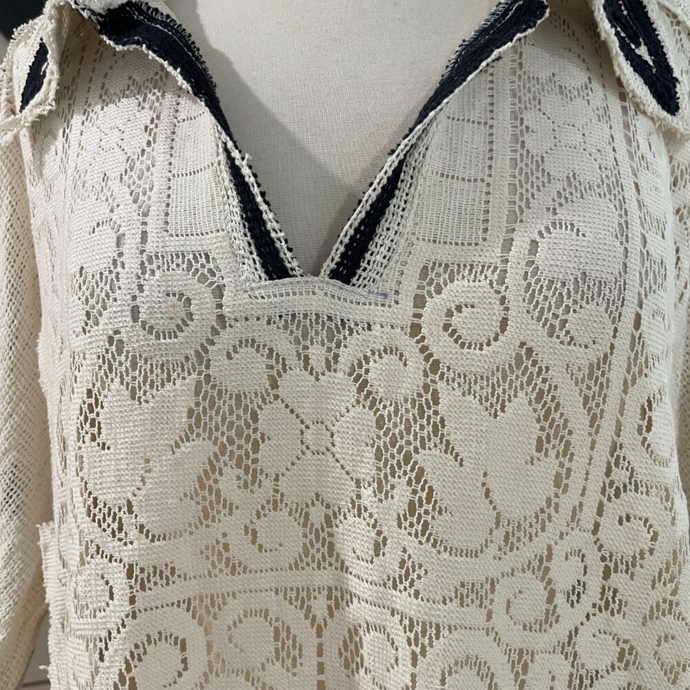 031 FP We The Free Feeling Sporty Lace Tee Ivory As Mock NWOT Size Medium - Picture 11 of 16